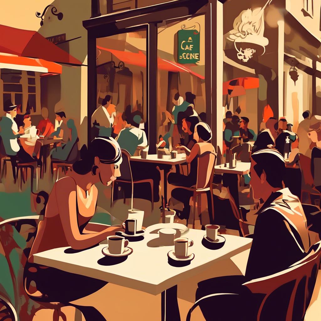 Einblick in die Techniken, die Amoedo in der Café-Szene anwendete